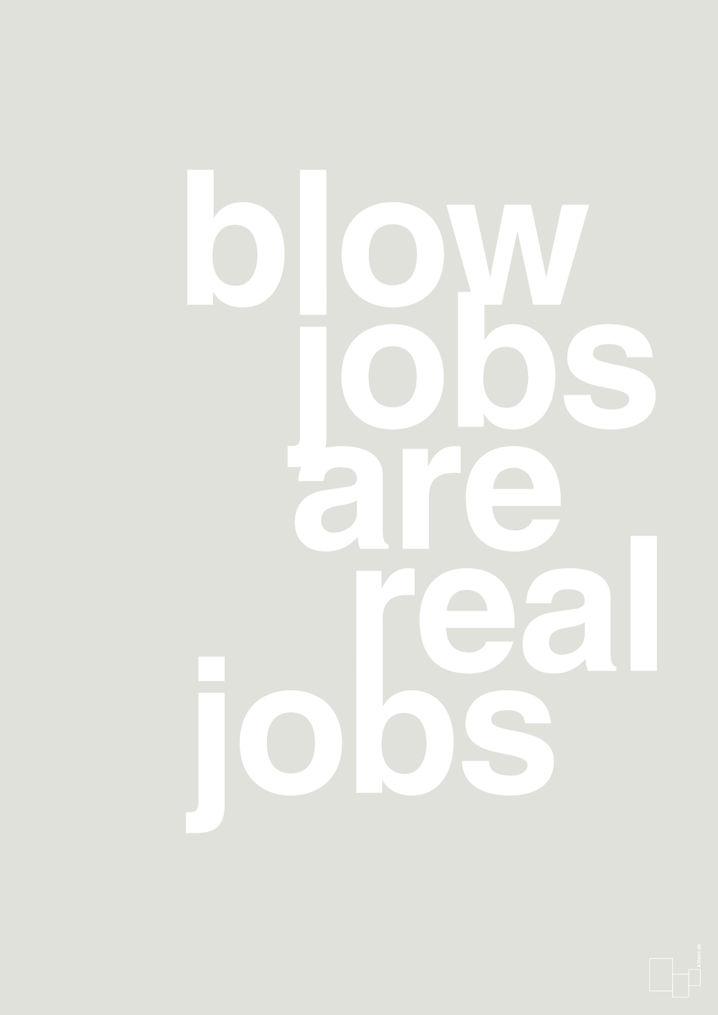 plakat: blowjobs are real jobs - painters white-Frække-A1two3