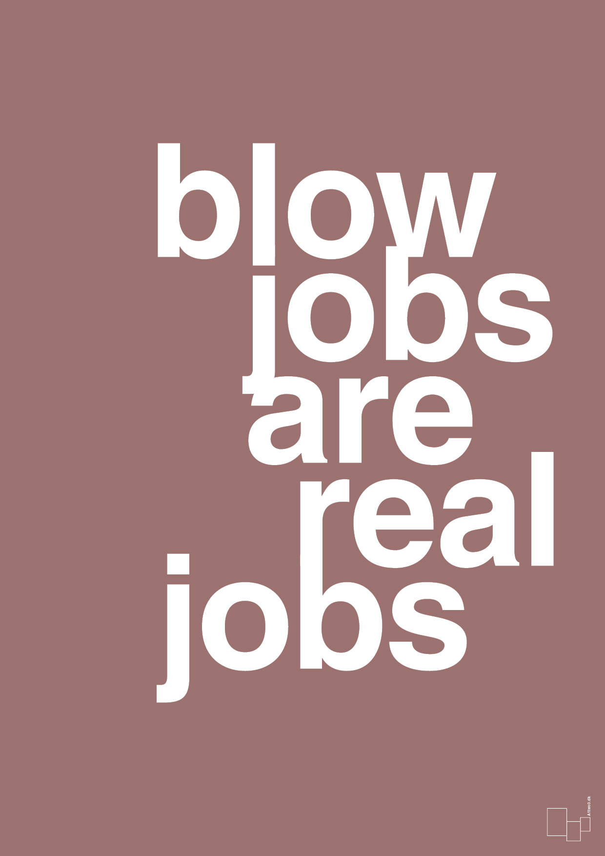 plakat: blowjobs are real jobs - plum-Frække-A1two3