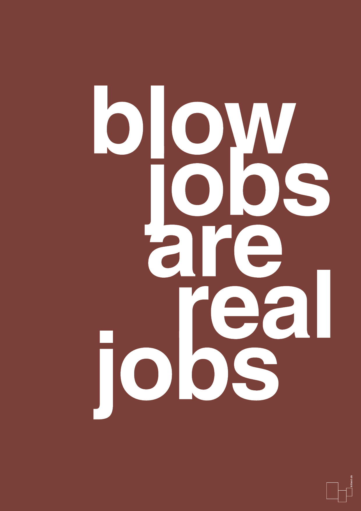 plakat: blowjobs are real jobs - red pepper-Frække-A1two3