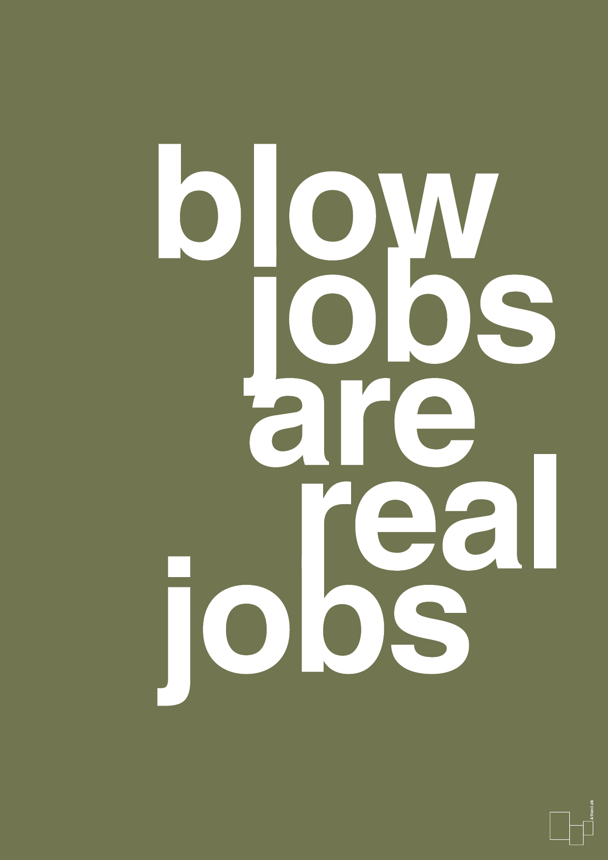 plakat: blowjobs are real jobs - secret meadow-Frække-A1two3