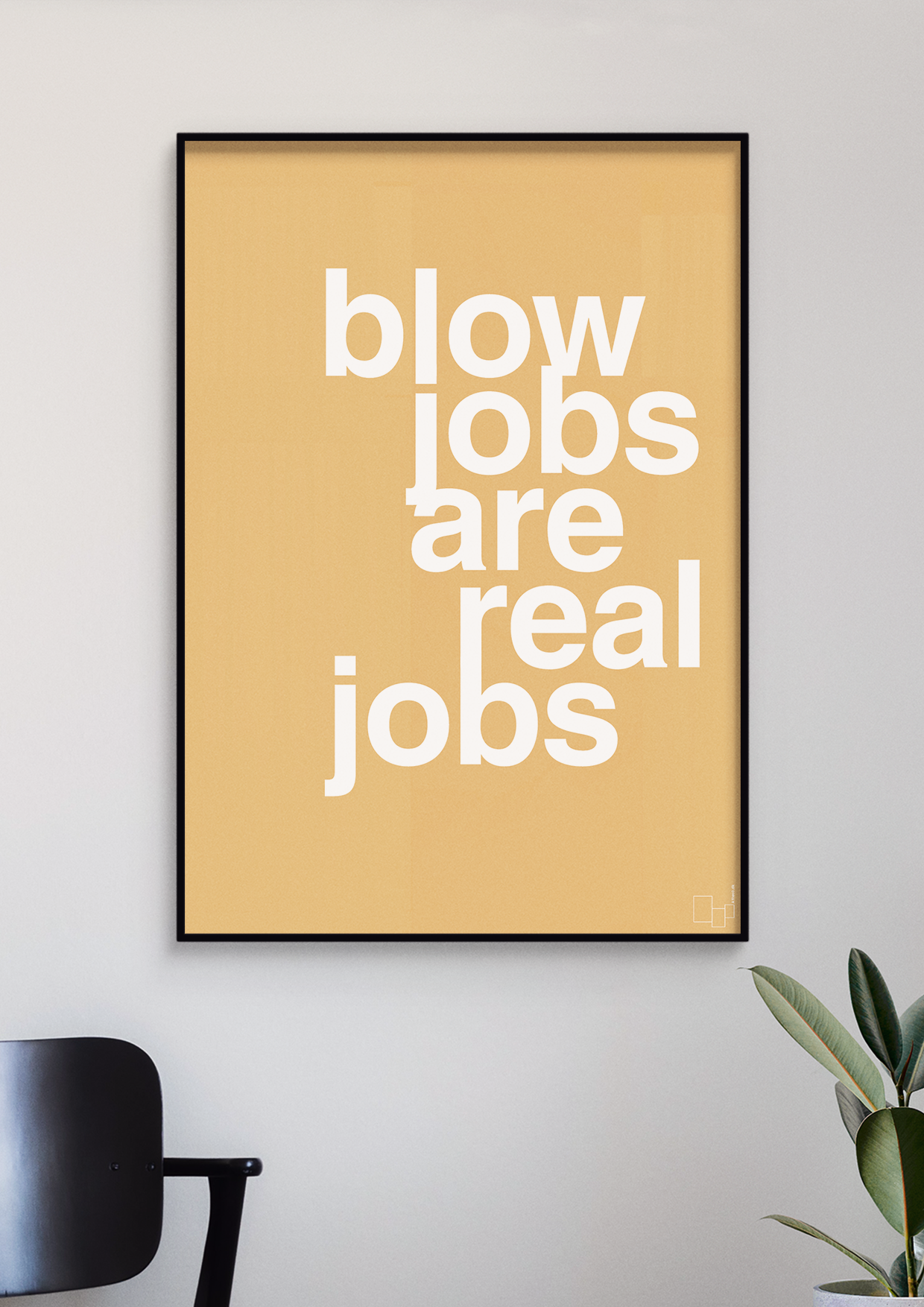 plakat: blowjobs are real jobs - painters white-Frække-A1two3