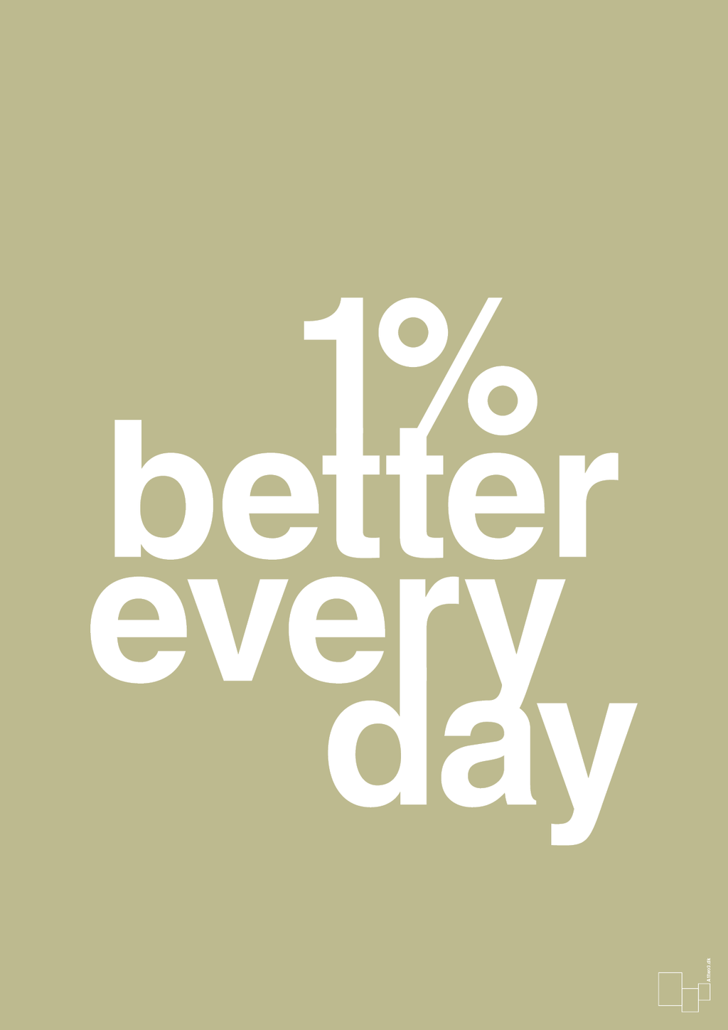 plakat: 1 percent better everyday - back to nature-Fitness-A1two3
