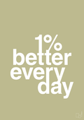 plakat: 1 percent better everyday - back to nature-Fitness-A1two3