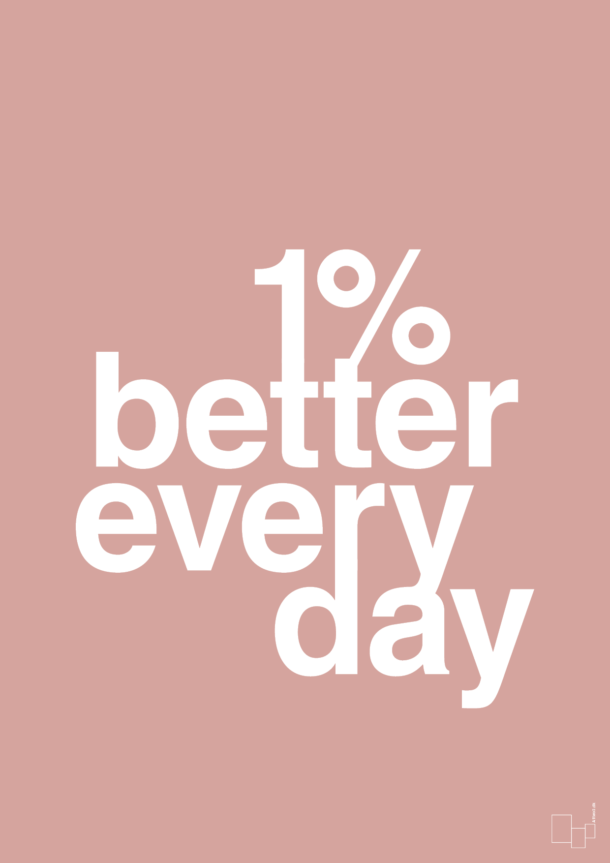 plakat: 1 percent better everyday - bubble shell-Fitness-A1two3