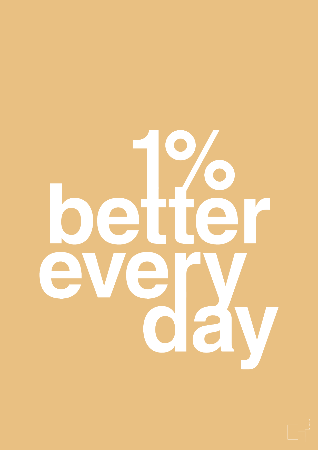 plakat: 1 percent better everyday - charismatic-Fitness-A1two3