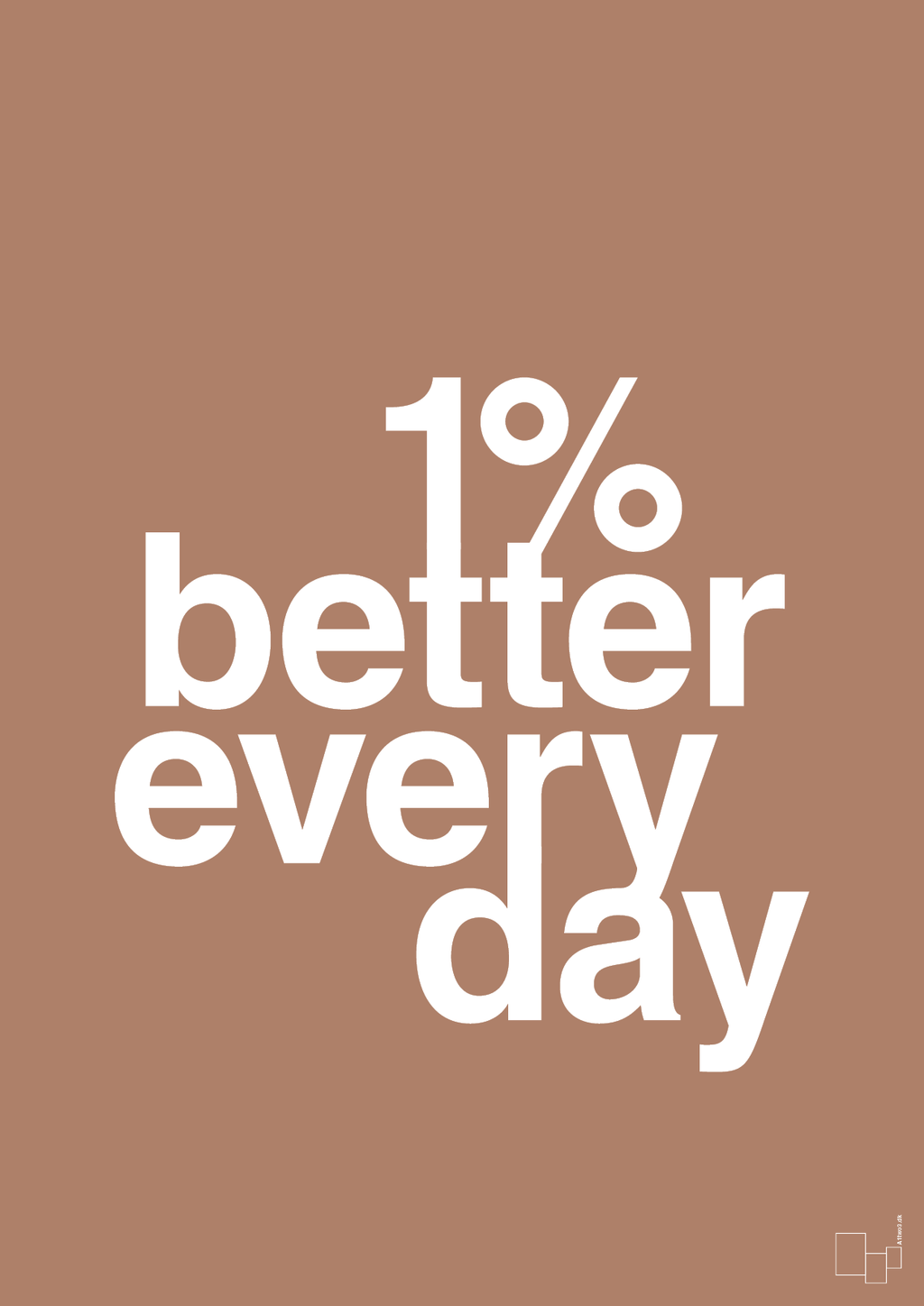 plakat: 1 percent better everyday - cider spice-Fitness-A1two3