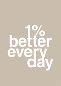plakat: 1 percent better everyday - creamy mushroom-Fitness-A1two3