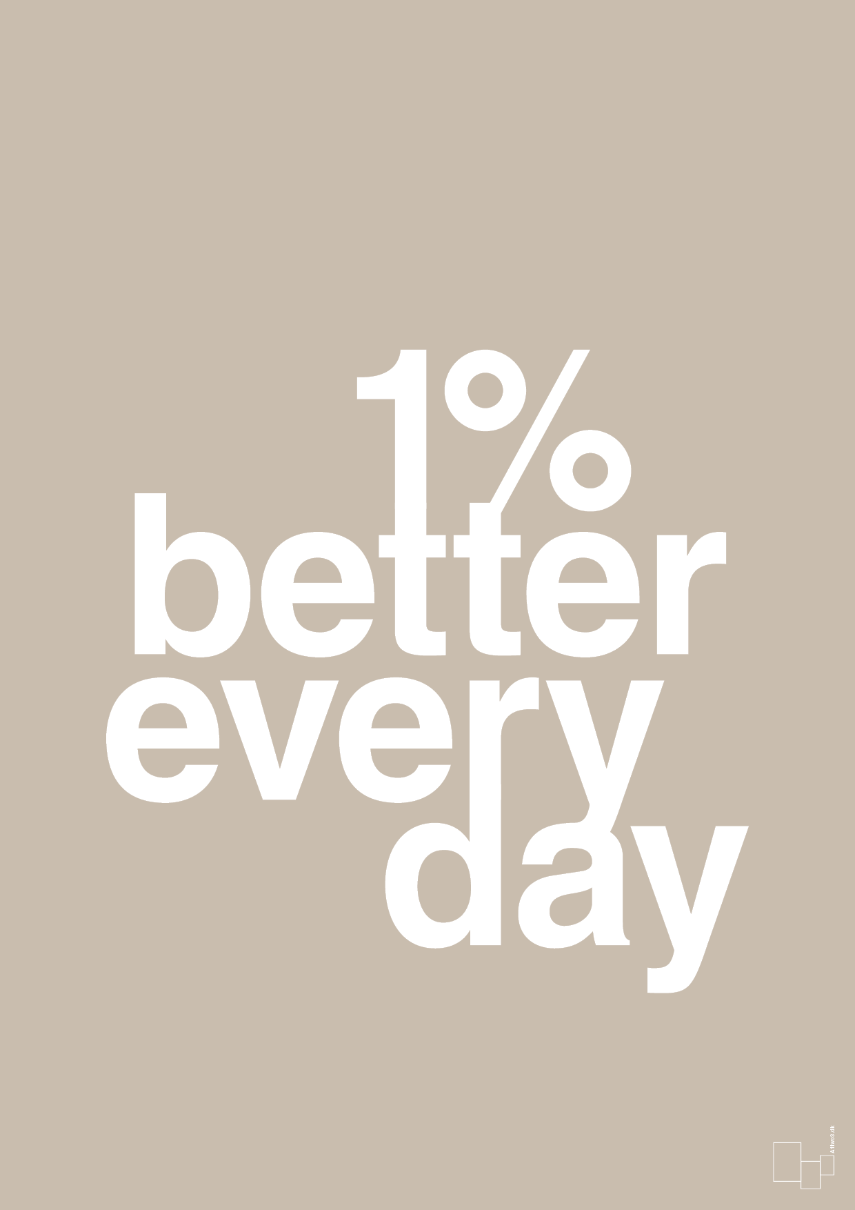 plakat: 1 percent better everyday - creamy mushroom-Fitness-A1two3