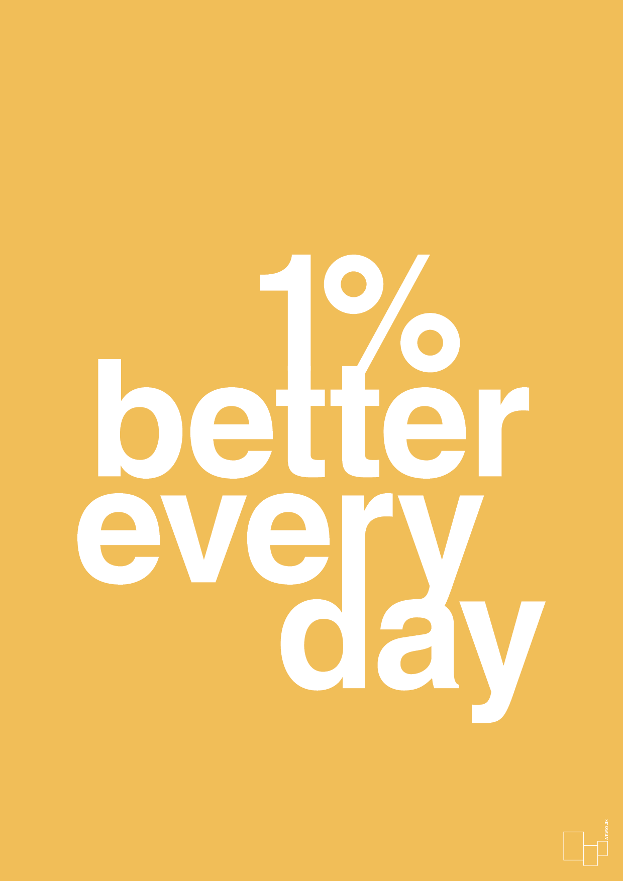 plakat: 1 percent better everyday - honeycomb-Fitness-A1two3