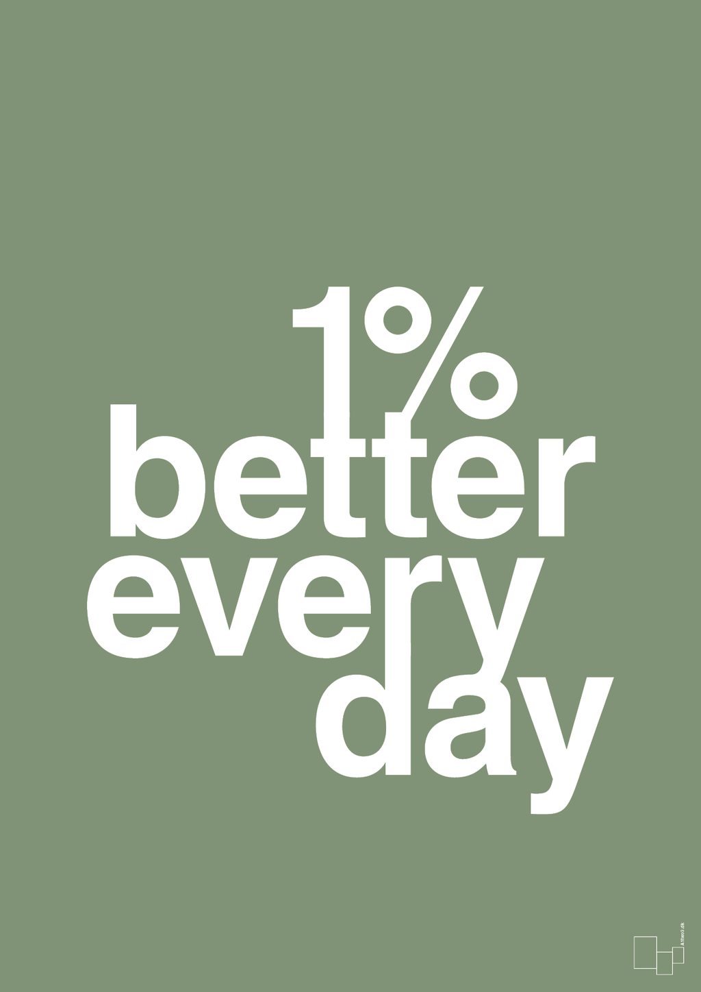 plakat: 1 percent better everyday - jade-Fitness-A1two3