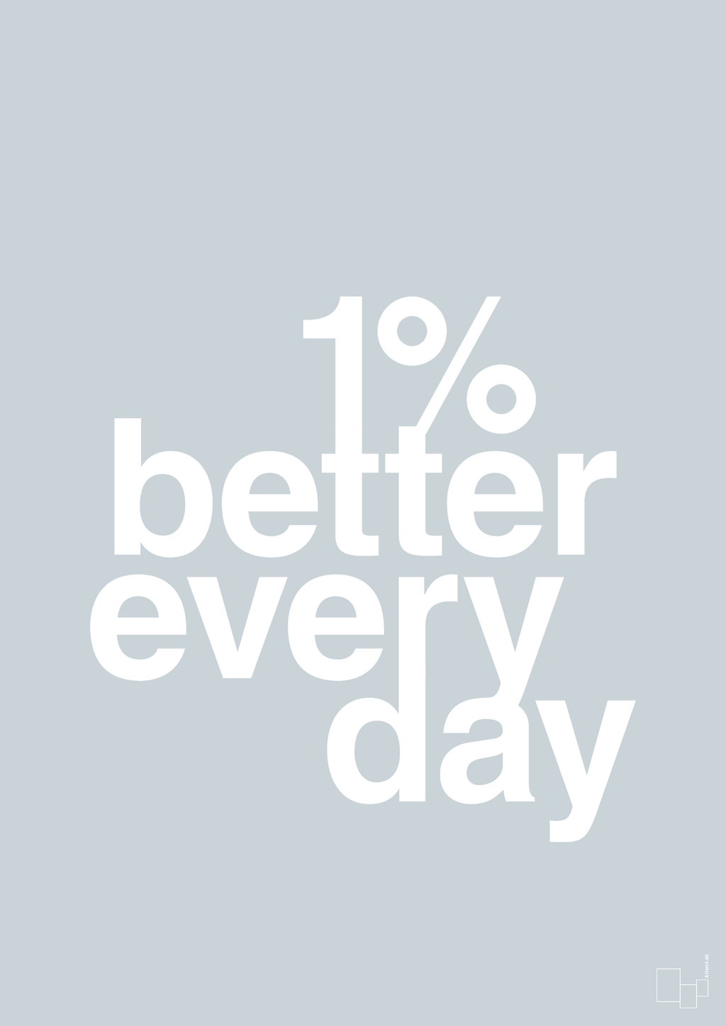 plakat: 1 percent better everyday - light drizzle-Fitness-A1two3