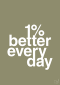 plakat: 1 percent better everyday - misty forrest-Fitness-A1two3