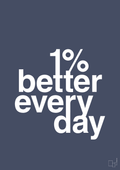 Plakat: 1 percent better everyday - petrol-Fitness-A1two3