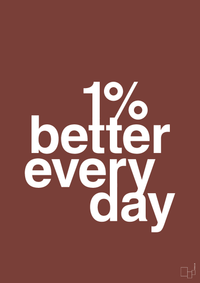 plakat: 1 percent better everyday - red pepper