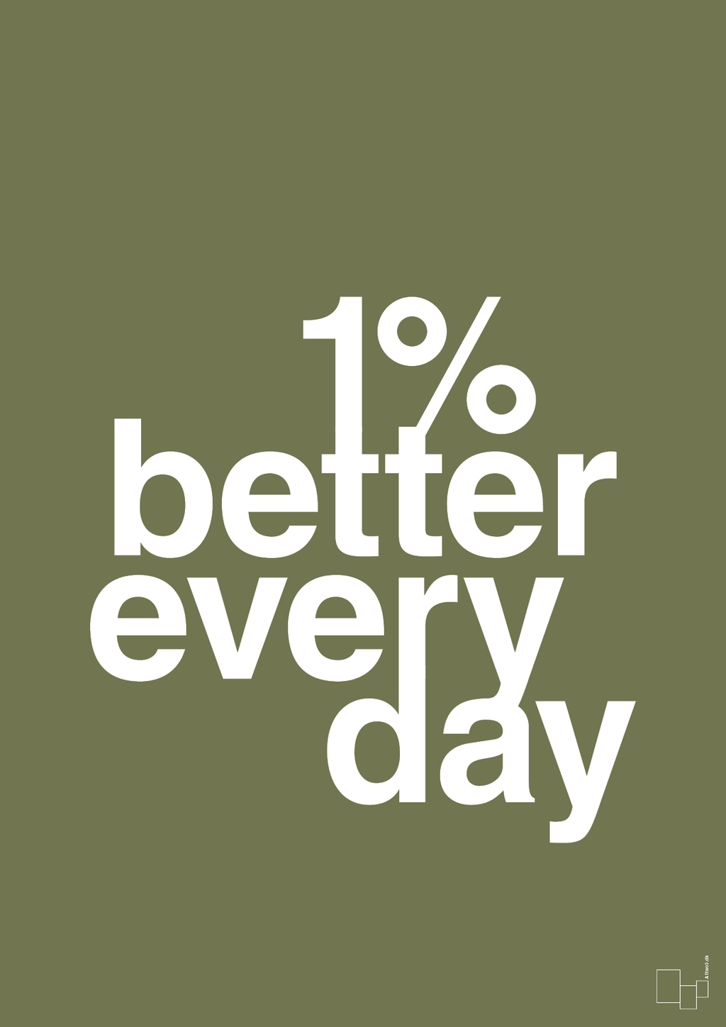 plakat: 1 percent better everyday - secret meadow-Fitness-A1two3