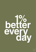 plakat: 1 percent better everyday - secret meadow-Fitness-A1two3