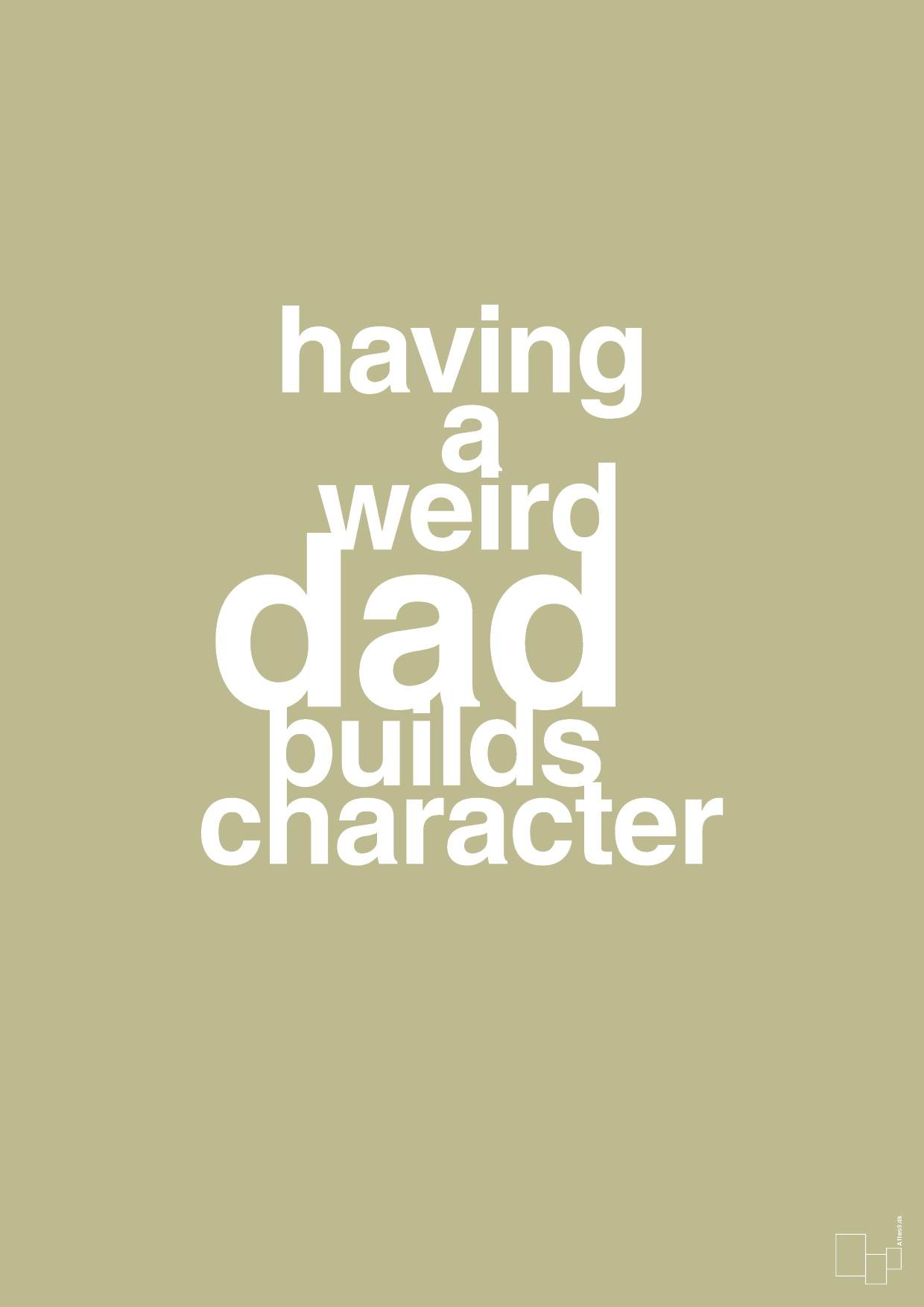 plakat: having a weird dad builds character - back to nature-Familie-A1two3