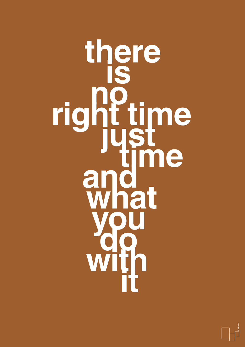 plakat: there is no right time just time and what you do with it - cognac-Livet-A1two3