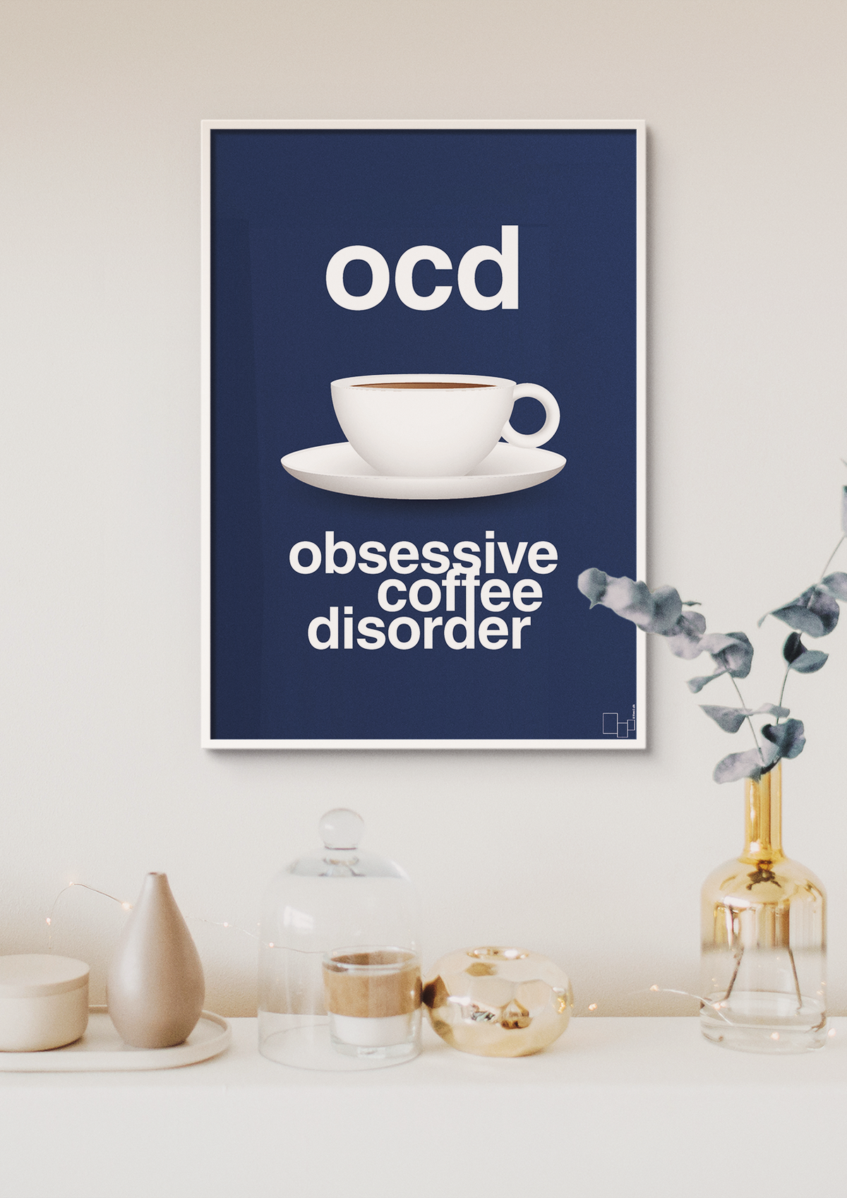 plakat: ocd - obsessive coffe disorder - plum-Kaffe-A1two3