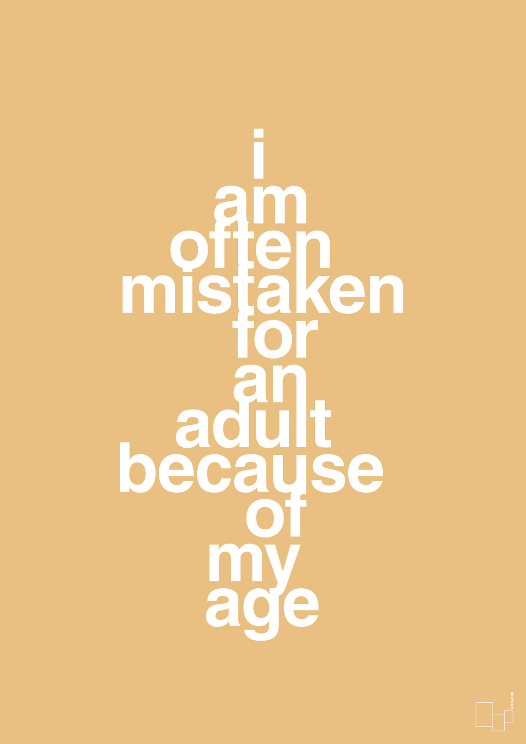 plakat: I am often mistaken for an adult because of my age - charismatic-Humor-A1two3