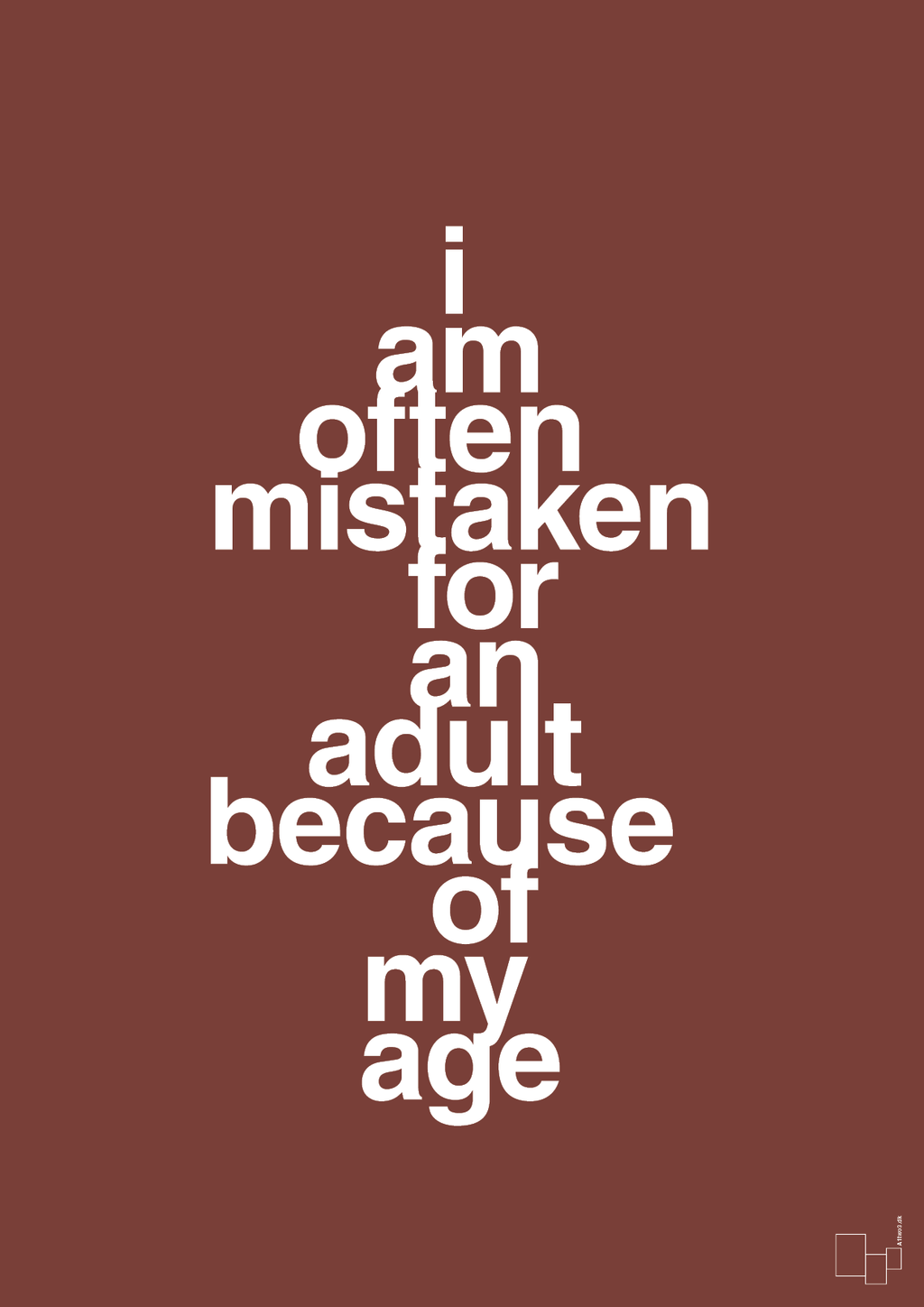 plakat: I am often mistaken for an adult because of my age - red pepper-Humor-A1two3
