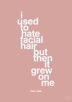 plakat: i used to hate facial hair but then it grew on me - bubble shell-Humor-A1two3