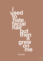 plakat: i used to hate facial hair but then it grew on me - cider spice-Humor-A1two3