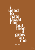 plakat: i used to hate facial hair but then it grew on me - cognac-Humor-A1two3