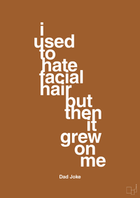 plakat: i used to hate facial hair but then it grew on me - cognac-Humor-A1two3