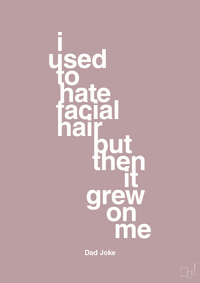 plakat: i used to hate facial hair but then it grew on me - light rose-Humor-A1two3