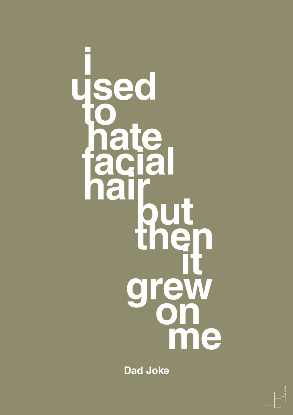 plakat: i used to hate facial hair but then it grew on me - misty forrest-Humor-A1two3