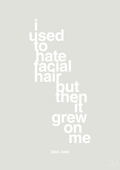 plakat: i used to hate facial hair but then it grew on me - painters white-Humor-A1two3