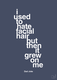 plakat: i used to hate facial hair but then it grew on me - petrol-Humor-A1two3