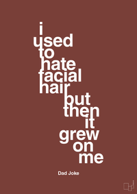 plakat: i used to hate facial hair but then it grew on me - red pepper-Humor-A1two3