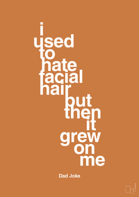plakat: i used to hate facial hair but then it grew on me - rumba orange-Humor-A1two3