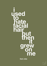 plakat: i used to hate facial hair but then it grew on me - secret meadow-Humor-A1two3