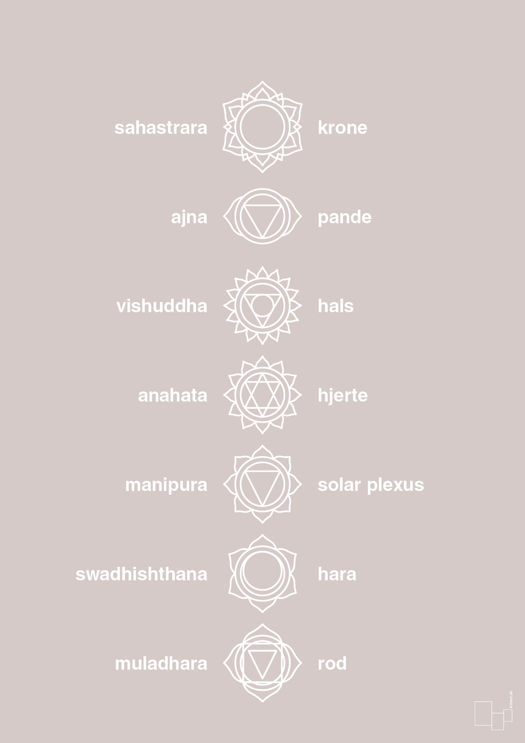 plakat: chakra - broken beige