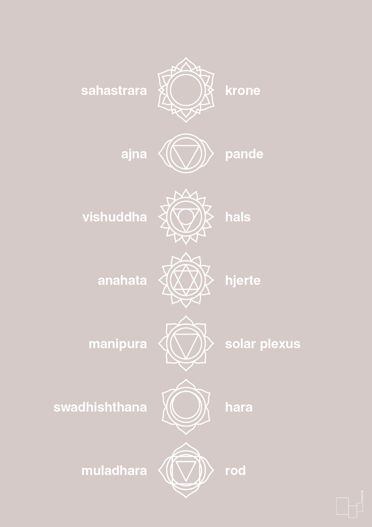 plakat: chakra - broken beige