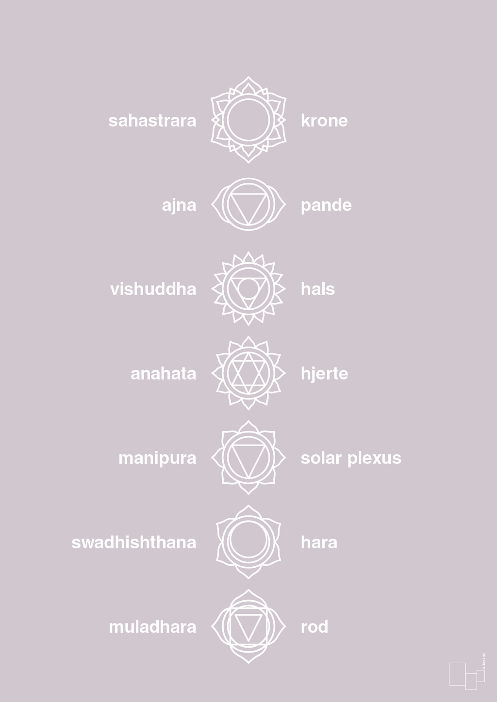 plakat: chakra - dusty lilac