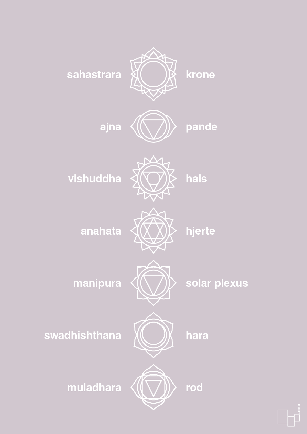 plakat: chakra - dusty lilac