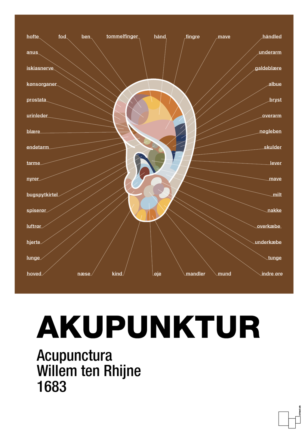 plakat: akupunktur - dark brown-Alternativ-A1two3