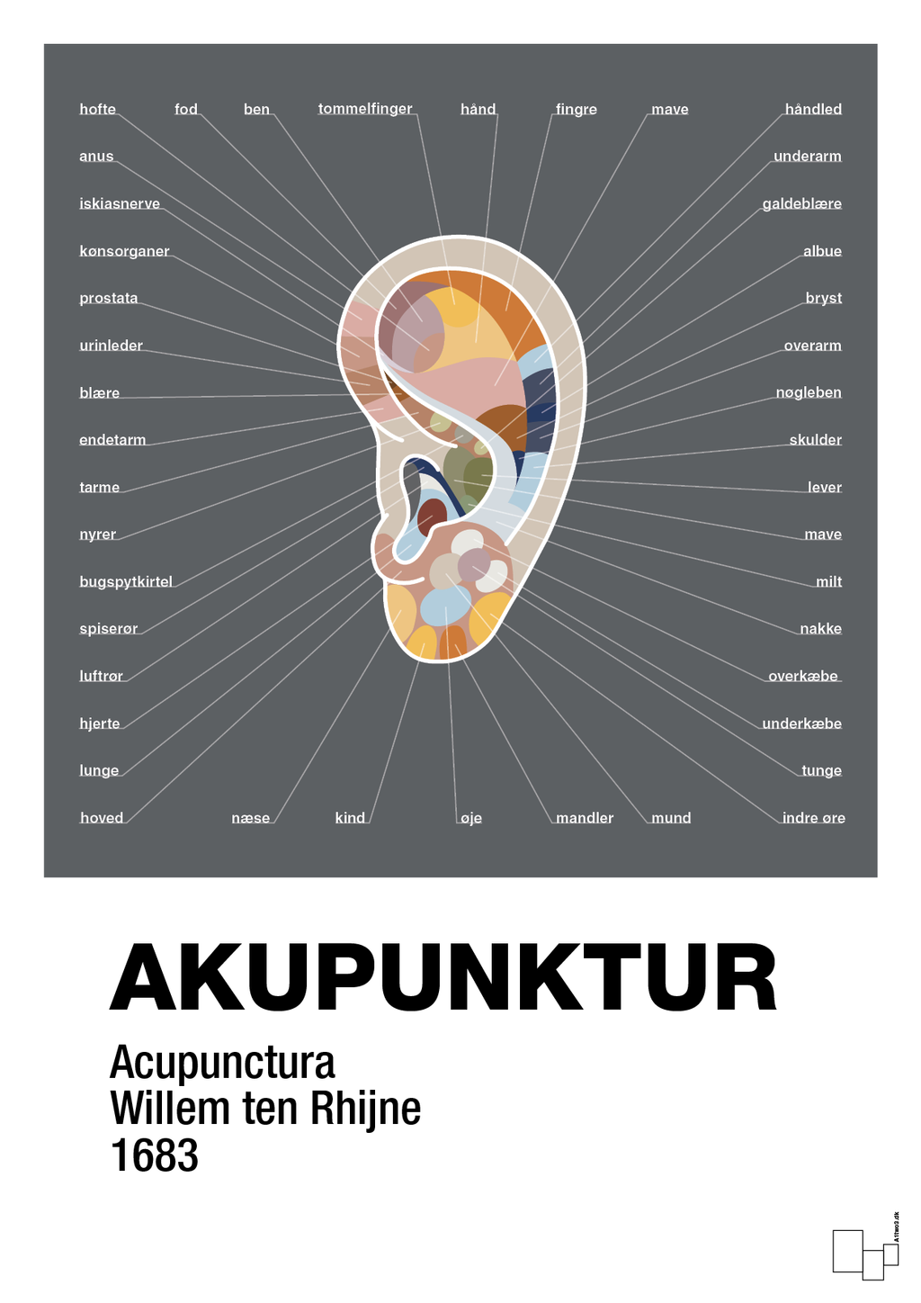 plakat: akupunktur - graphic charcoal-Alternativ-A1two3