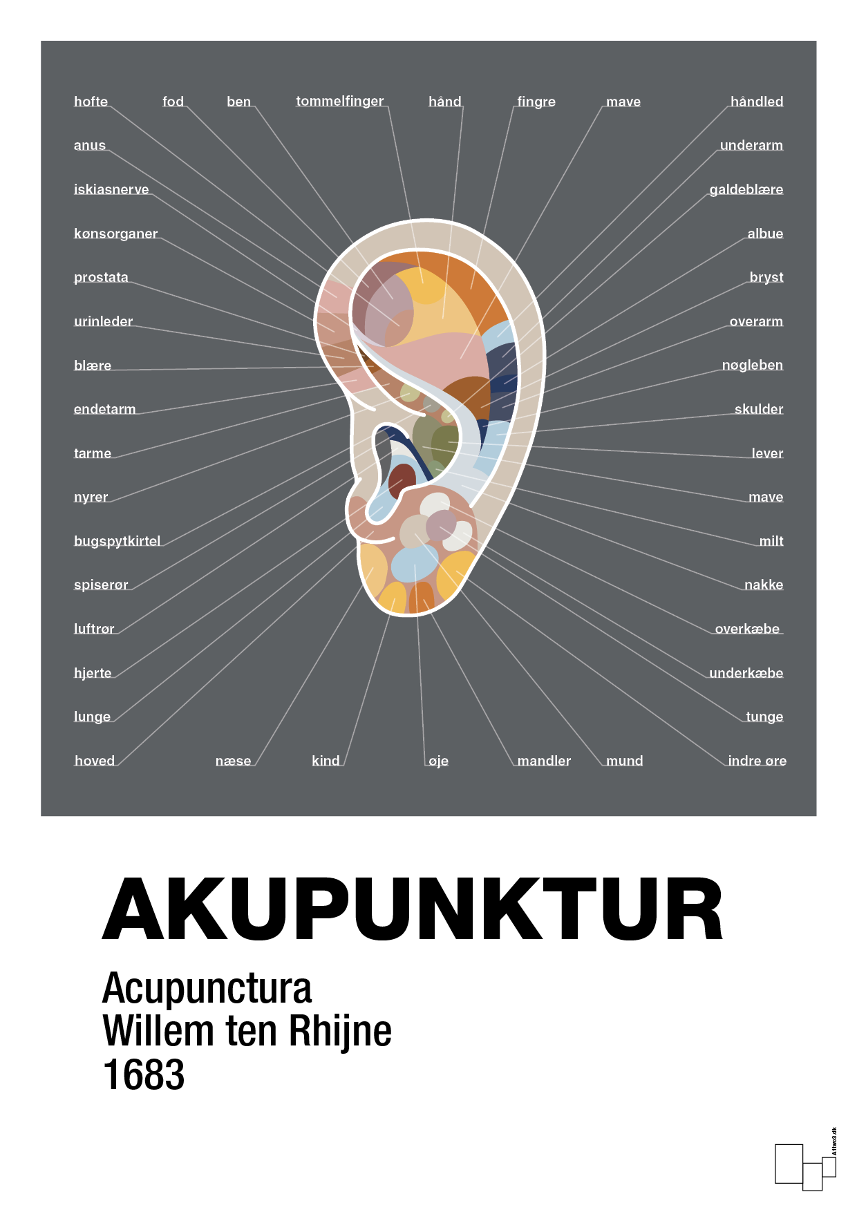plakat: akupunktur - graphic charcoal-Alternativ-A1two3