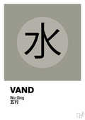 plakat: de fem faser - vand - battleship gray-Alternativ-A1two3