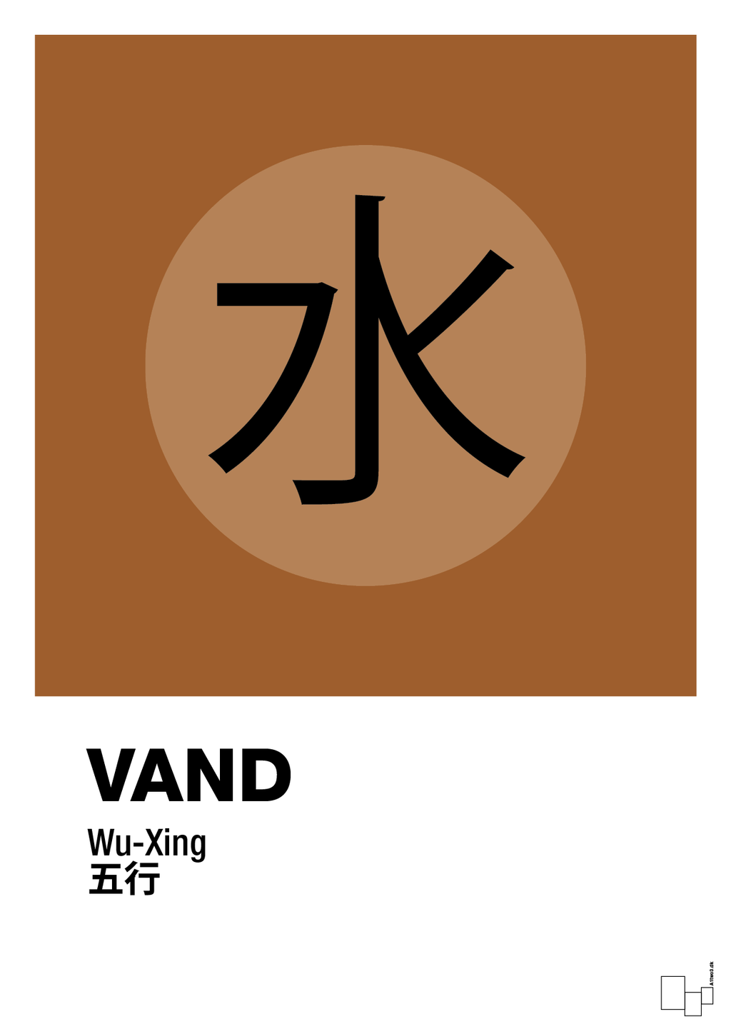 plakat: de fem faser - vand - cognac-Alternativ-A1two3