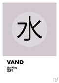 plakat: de fem faser - vand - dusty lilac-Alternativ-A1two3