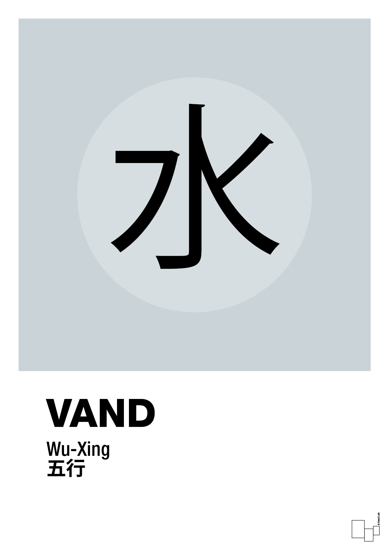 plakat: de fem faser - vand - light drizzle-Alternativ-A1two3