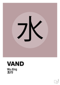 plakat: de fem faser - vand - light rose-Alternativ-A1two3