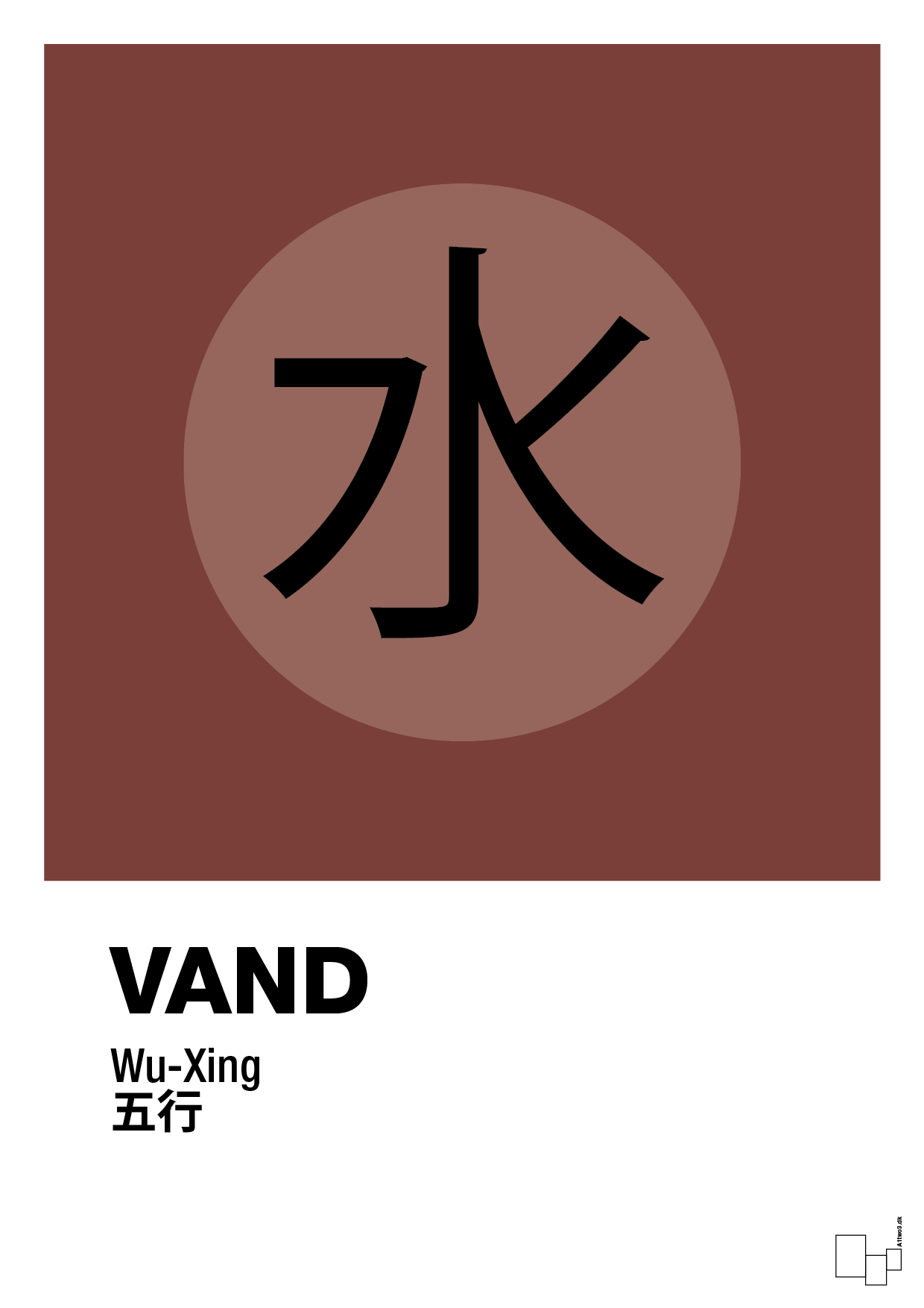 plakat: de fem faser - vand - red pepper-Alternativ-A1two3