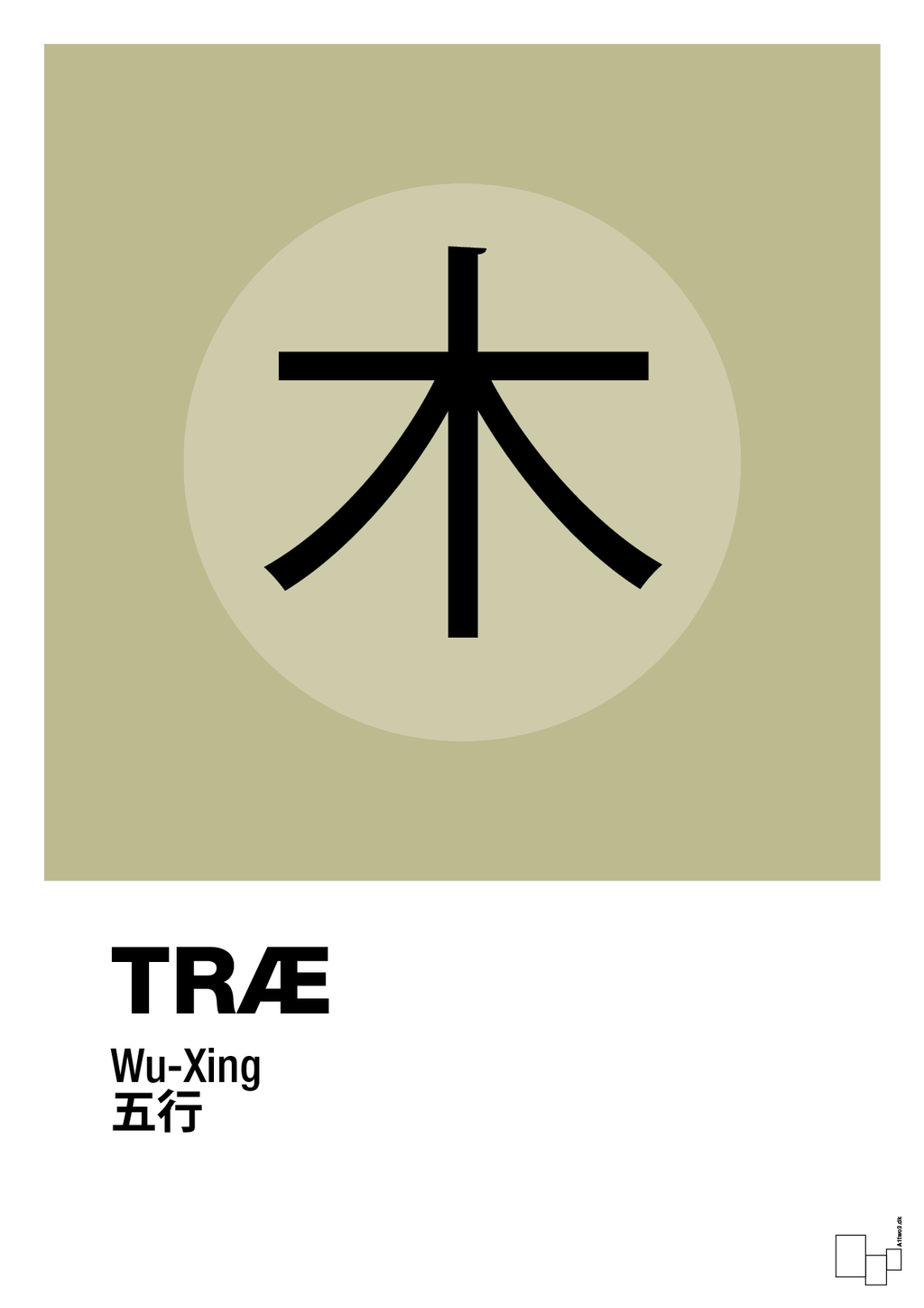 plakat: de fem faser - træ - back to nature-Alternativ-A1two3